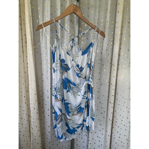 O'Neill Brandi Floral Crinkle Adjustable Racerback Straps Wrap Slip Dress XS - Picture 2 of 5